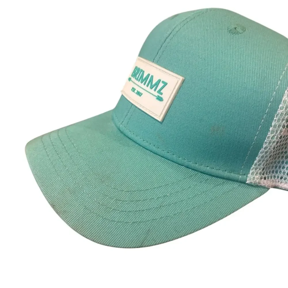 Brimmz Kids Trucker Hat SnapBack Cap Turquoise Blue Youth Small